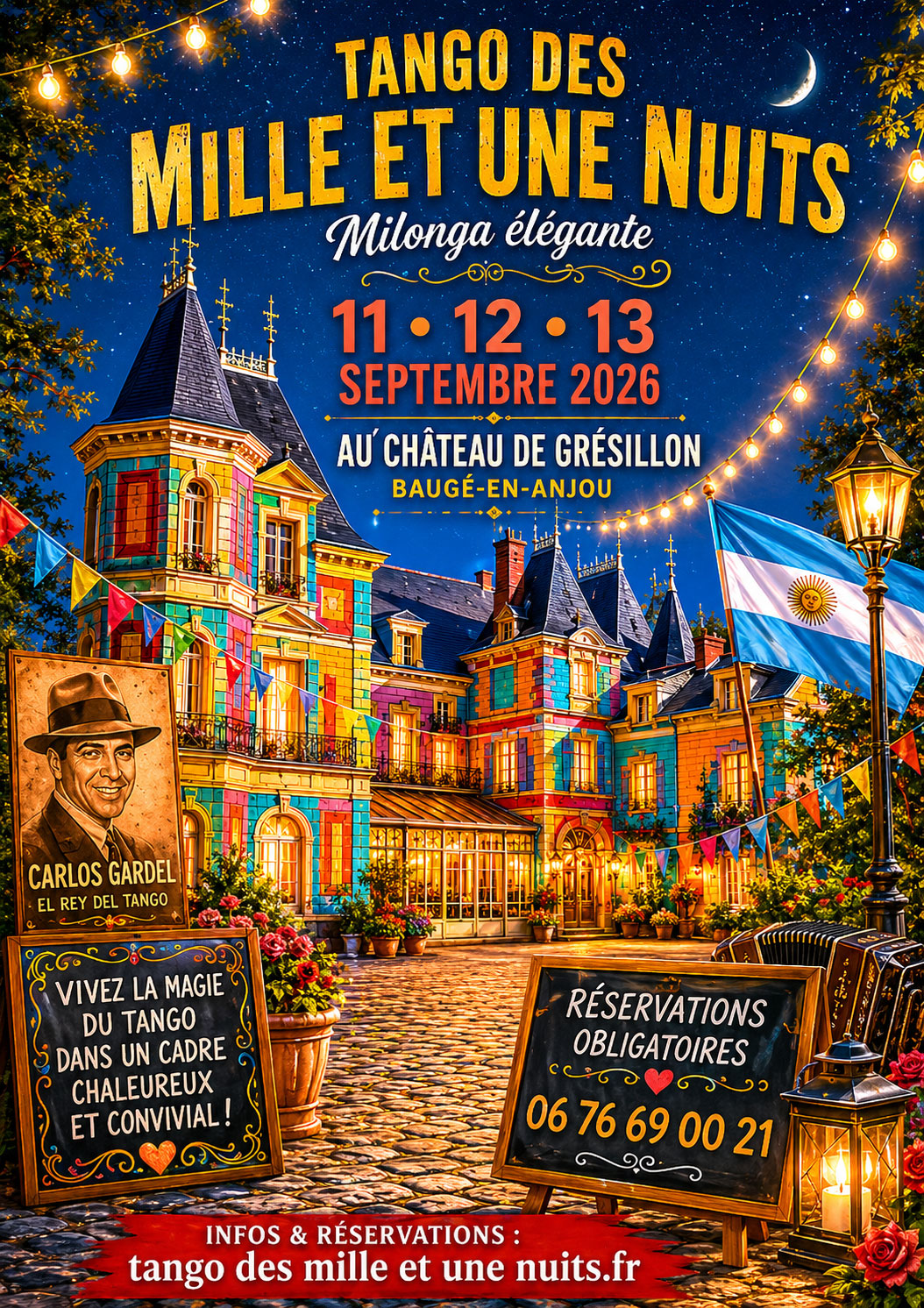Milonga Château de Grésillon – Tango des Mille et Une Nuits – Septembre 2026