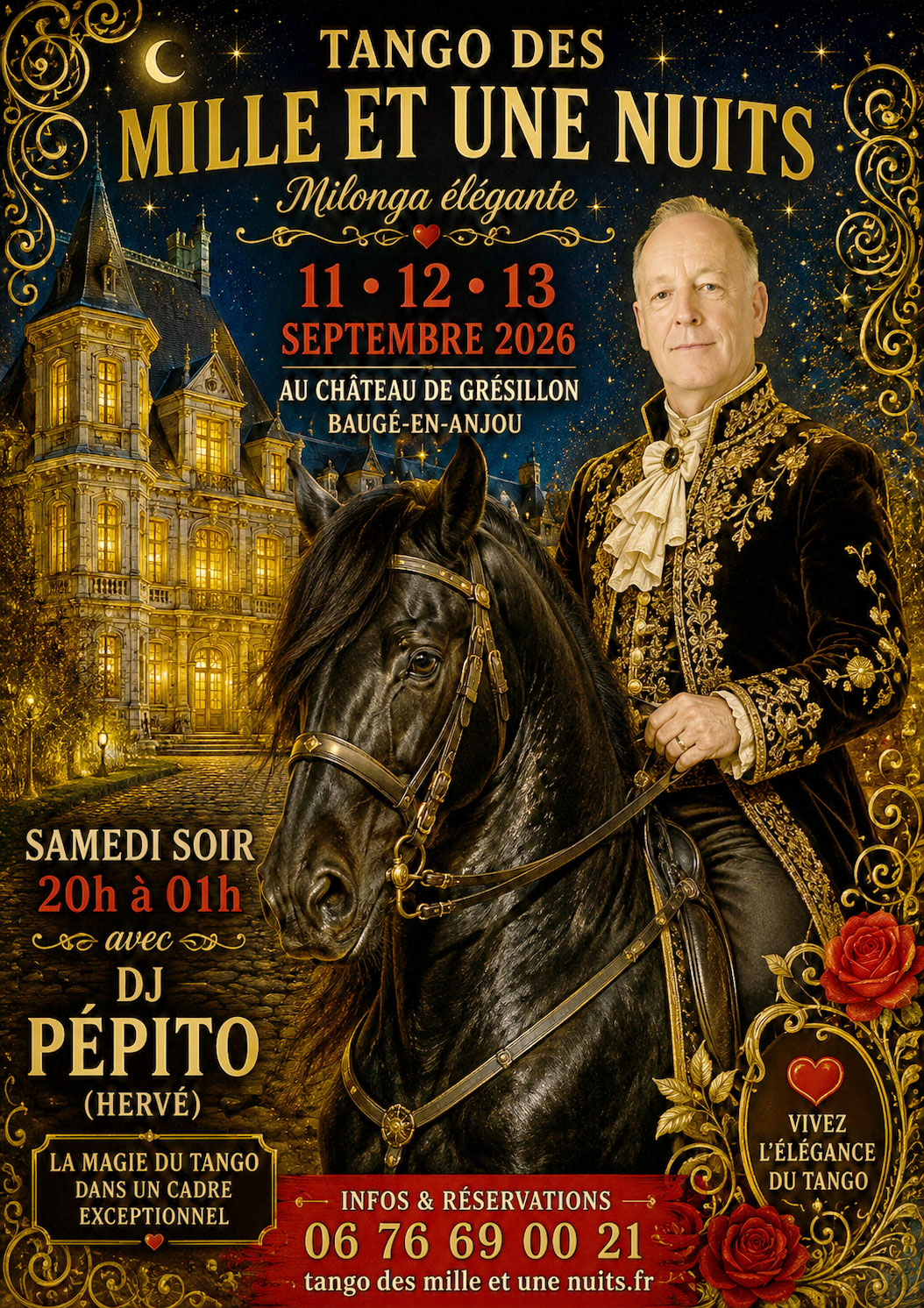 Samedi soir – DJ Pépito (Hervé) – Milonga Château de Grésillon
